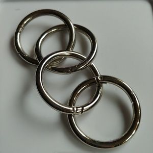 Miche 1 inch Silver Carabiners. Set of 4. New